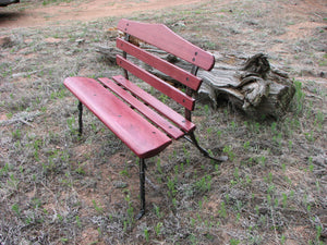 Purple Heart and Wrought Iron garden/house bench AVAILABLE BY CUSTOM ORDER