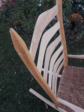 Load image into Gallery viewer, Curly, Birdseye and Hard Maple and Hickory Bark rocker SOLD