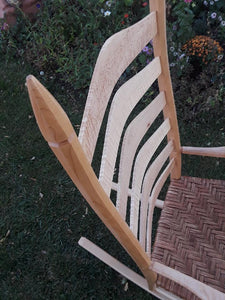 Curly, Birdseye and Hard Maple and Hickory Bark rocker SOLD