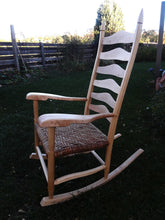 Load image into Gallery viewer, Curly, Birdseye and Hard Maple and Hickory Bark rocker SOLD