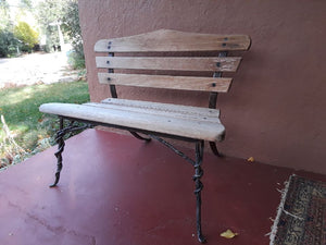 Purple Heart and Wrought Iron garden/house bench AVAILABLE BY CUSTOM ORDER