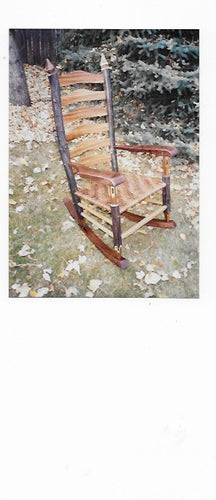 Number 100!! Russian Olive, Zebra, Black Walnut and Red Oak rustic rocking chair. AVAILABLE  BY CUSTOM ORDER