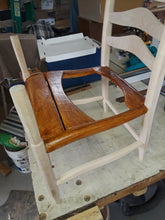 Load image into Gallery viewer, Curly, Birdseye and Hard Maple and Hickory Bark rocker SOLD