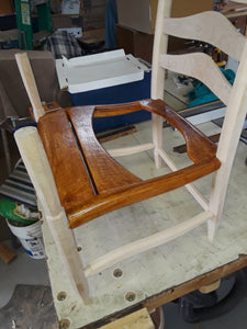 Curly, Birdseye and Hard Maple and Hickory Bark rocker SOLD